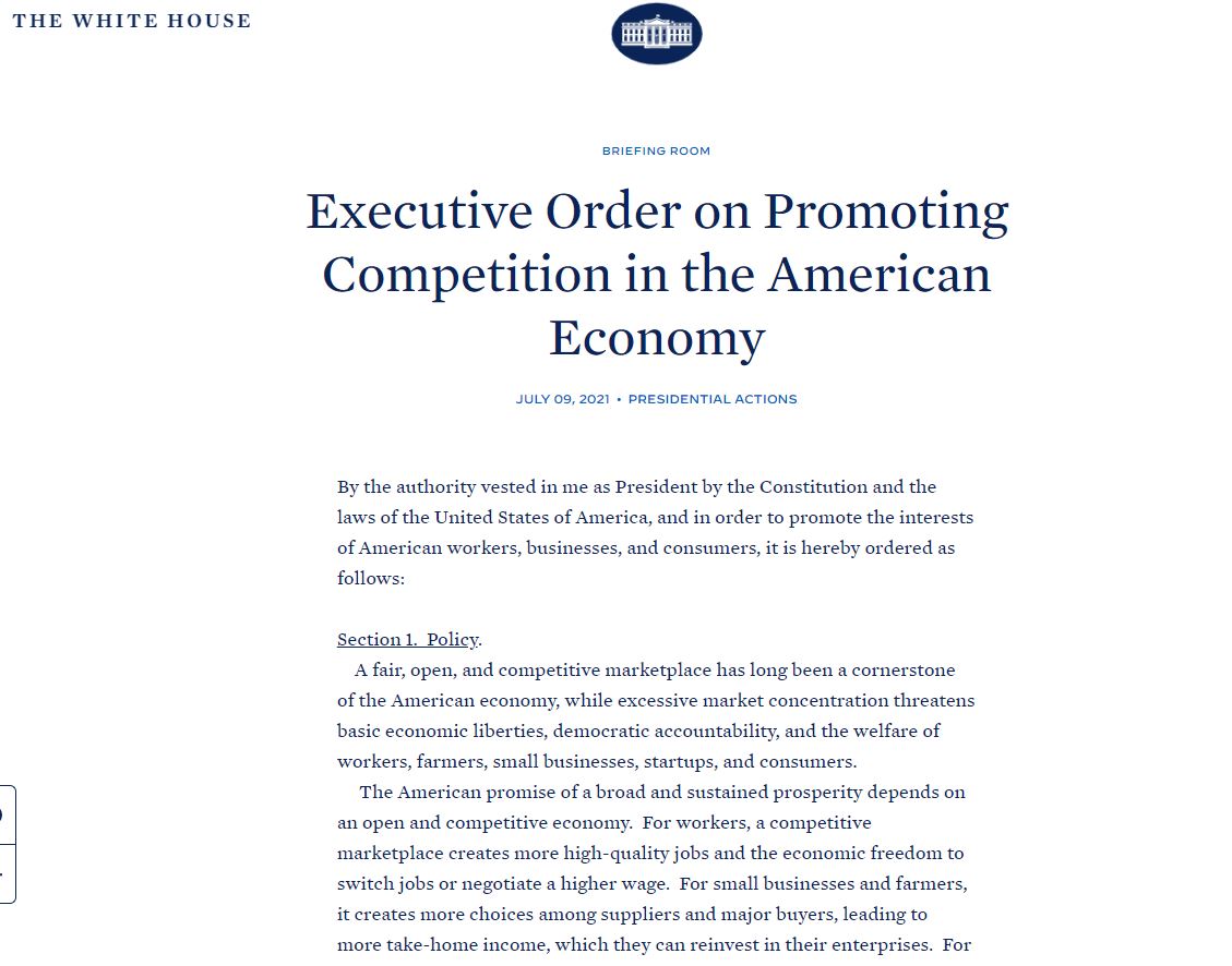 Much Ado About Nothing – The Biden Non-Compete Executive Order